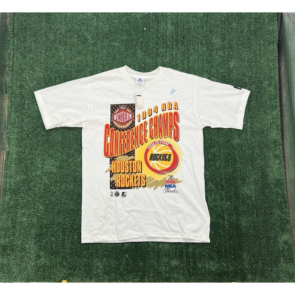 Vtg Starter Houston Rockets 1994 West Conference Champs NBA T-shirt Sz Med NWT